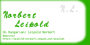 norbert leipold business card